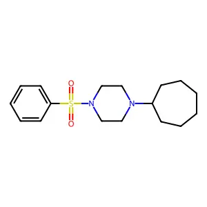 1-(Benzenesulfonyl)-4-cycloheptylpiperazine structure