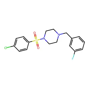 1-[(4-Chlorophenyl)sulfonyl]-4-(3-fluorobenzyl)piperazine structure
