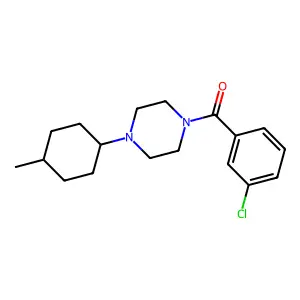 (3-Chlorophenyl)-[4-(4-methylcyclohexyl)piperazin-1-yl]methanone structure