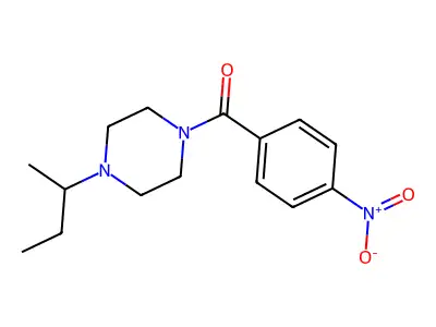 1-Sec-butyl-4-(4-nitrobenzoyl)piperazine structure