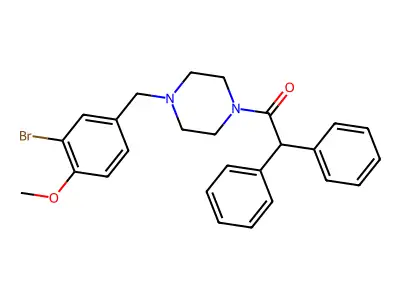 1-[4-[(3-Bromo-4-methoxyphenyl)methyl]piperazin-1-yl]-2,2-diphenylethanone structure