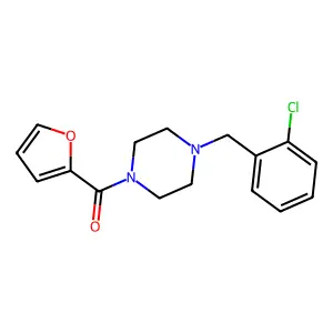 [4-[(2-Chlorophenyl)methyl]piperazin-1-yl]-(furan-2-yl)methanone structure