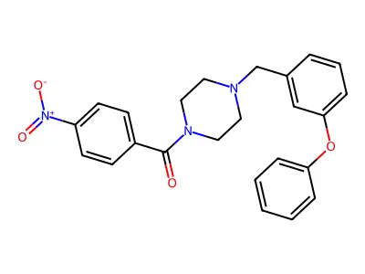 1-(4-Nitrobenzoyl)-4-(3-phenoxybenzyl)piperazine structure