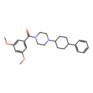 (3,5-Dimethoxyphenyl)[4-(4-phenylcyclohexyl)piperazin-1-yl]methanone structure