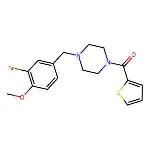 [4-[(3-Bromo-4-methoxyphenyl)methyl]piperazin-1-yl]-thiophen-2-ylmethanone structure