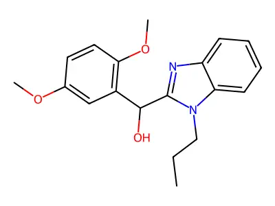 (2,5-dimethoxyphenyl)(1-propyl-1H-benzimidazol-2-yl)methanol structure
