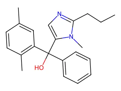 (2,5-dimethylphenyl)(1-methyl-2-propyl-1H-imidazol-5-yl)phenylmethanol structure