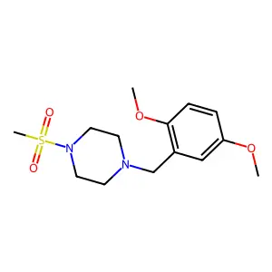 1-(2,5-Dimethoxybenzyl)-4-(methylsulfonyl)piperazine structure