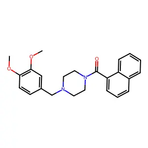 1-(3,4-Dimethoxybenzyl)-4-(1-naphthoyl)piperazine structure