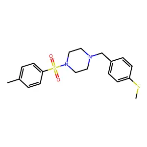 1-[(4-Methylphenyl)sulfonyl]-4-[4-(methylsulfanyl)benzyl]piperazine structure