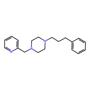 1-(3-Phenylpropyl)-4-(pyridin-2-ylmethyl)piperazine structure