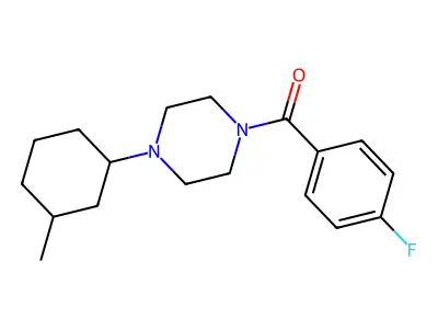 (4-Fluorophenyl)-[4-(3-methylcyclohexyl)piperazin-1-yl]methanone structure