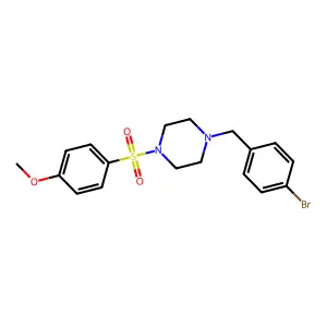 1-[(4-Bromophenyl)methyl]-4-(4-methoxyphenyl)sulfonylpiperazine structure