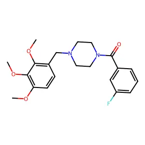 (3-Fluorophenyl)-[4-[(2,3,4-trimethoxyphenyl)methyl]piperazin-1-yl]methanone structure