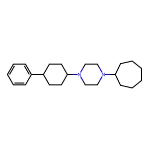 1-Cycloheptyl-4-(4-phenylcyclohexyl)piperazine structure