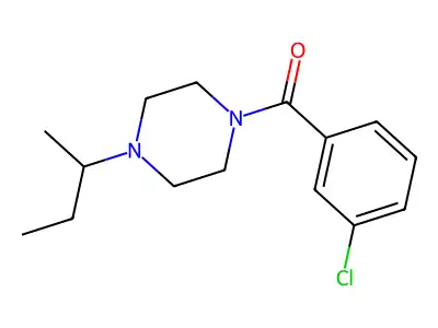 (4-Butan-2-ylpiperazin-1-yl)-(3-chlorophenyl)methanone structure
