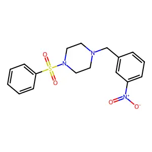 1-(3-Nitrobenzyl)-4-(phenylsulfonyl)piperazine structure