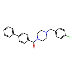 Biphenyl-4-yl[4-(4-chlorobenzyl)piperazin-1-yl]methanone structure