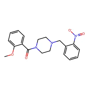 (2-Methoxyphenyl)-[4-[(2-nitrophenyl)methyl]piperazin-1-yl]methanone structure
