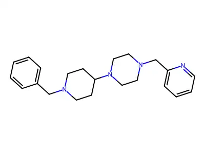 1-(1-Benzylpiperidin-4-yl)-4-(pyridin-2-ylmethyl)piperazine structure
