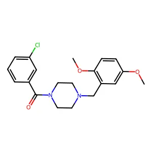(3-Chlorophenyl)-[4-[(2,5-dimethoxyphenyl)methyl]piperazin-1-yl]methanone structure