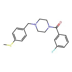 (3-Fluorophenyl)-[4-[(4-methylsulfanylphenyl)methyl]piperazin-1-yl]methanone structure