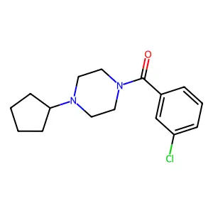 (3-Chlorophenyl)(4-cyclopentylpiperazin-1-yl)methanone structure