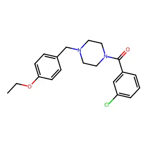 (3-Chlorophenyl)-[4-[(4-ethoxyphenyl)methyl]piperazin-1-yl]methanone structure