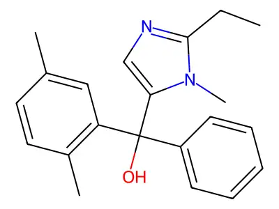 (2,5-Dimethylphenyl)-(2-ethyl-3-methylimidazol-4-yl)-phenylmethanol structure