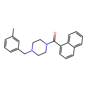 [4-[(3-Methylphenyl)methyl]piperazin-1-yl]-naphthalen-1-ylmethanone structure