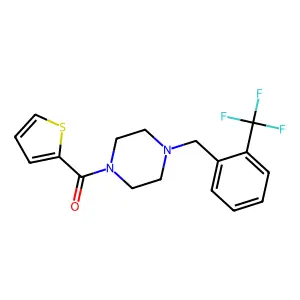 Thiophen-2-yl{4-[2-(trifluoromethyl)benzyl]piperazin-1-yl}methanone structure