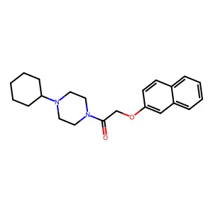 1-(4-Cyclohexylpiperazin-1-yl)-2-naphthalen-2-yloxyethanone structure