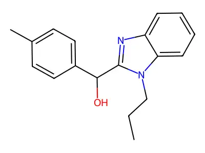 (4-Methylphenyl)-(1-propylbenzimidazol-2-yl)methanol structure