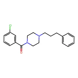 (3-Chlorophenyl)-[4-(3-phenylpropyl)piperazin-1-yl]methanone structure