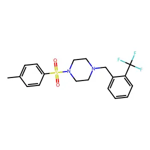 1-Tosyl-4-[2-(trifluoromethyl)benzyl]piperazine structure
