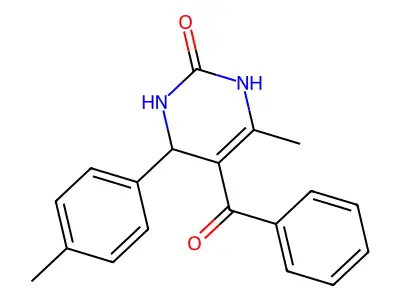 5-benzoyl-6-methyl-4-(4-methylphenyl)-3,4-dihydro-1H-pyrimidin-2-one structure