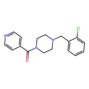 [4-(2-Chlorobenzyl)piperazin-1-yl](pyridin-4-yl)methanone structure