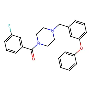 (3-Fluorophenyl)-[4-[(3-phenoxyphenyl)methyl]piperazin-1-yl]methanone structure