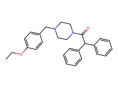 1-[4-[(4-Ethoxyphenyl)methyl]piperazin-1-yl]-2,2-diphenylethanone structure