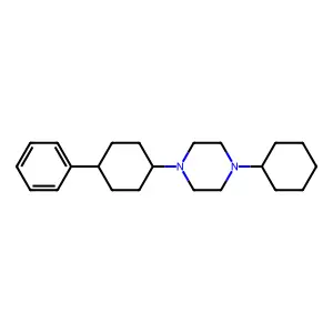 1-Cyclohexyl-4-(4-phenylcyclohexyl)piperazine structure