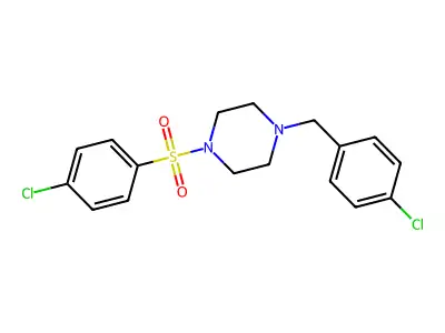 1-(4-Chlorobenzyl)-4-[(4-chlorophenyl)sulfonyl]piperazine structure