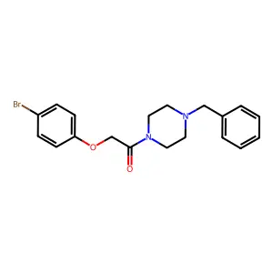 1-(4-Benzylpiperazin-1-yl)-2-(4-bromophenoxy)ethanone structure