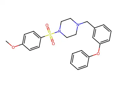1-(4-Methoxyphenyl)sulfonyl-4-[(3-phenoxyphenyl)methyl]piperazine structure