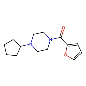 (4-Cyclopentylpiperazin-1-yl)-(furan-2-yl)methanone structure
