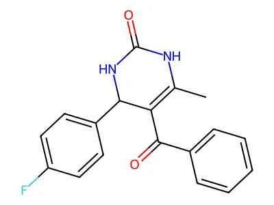 5-benzoyl-4-(4-fluorophenyl)-6-methyl-3,4-dihydro-1H-pyrimidin-2-one structure