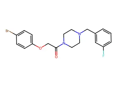 2-(4-Bromophenoxy)-1-[4-[(3-fluorophenyl)methyl]piperazin-1-yl]ethanone structure