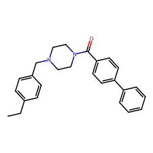 [4-[(4-Ethylphenyl)methyl]piperazin-1-yl]-(4-phenylphenyl)methanone structure