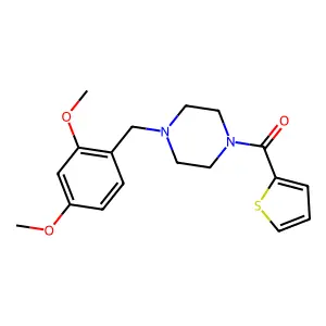 [4-[(2,4-Dimethoxyphenyl)methyl]piperazin-1-yl]-thiophen-2-ylmethanone structure