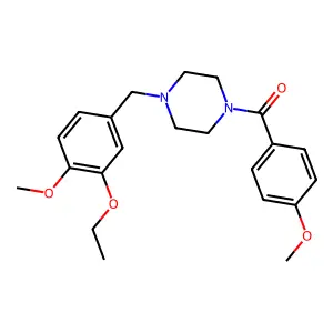 [4-(3-Ethoxy-4-methoxybenzyl)piperazin-1-yl](4-methoxyphenyl)methanone structure