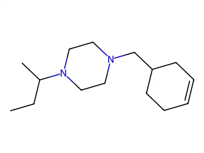 1-(Butan-2-yl)-4-(cyclohex-3-en-1-ylmethyl)piperazine structure